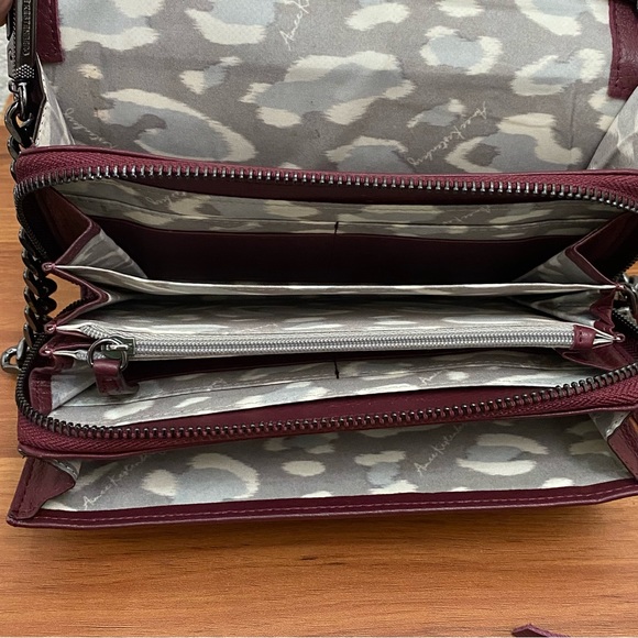 AIMEE KESTENBERG Delancey Wallet on A Chain In Oxblood Leather Chain Wallet - Picture 5 of 16